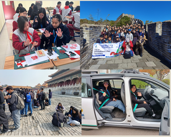 Sec 3 students visiting Beijing and the partner school.